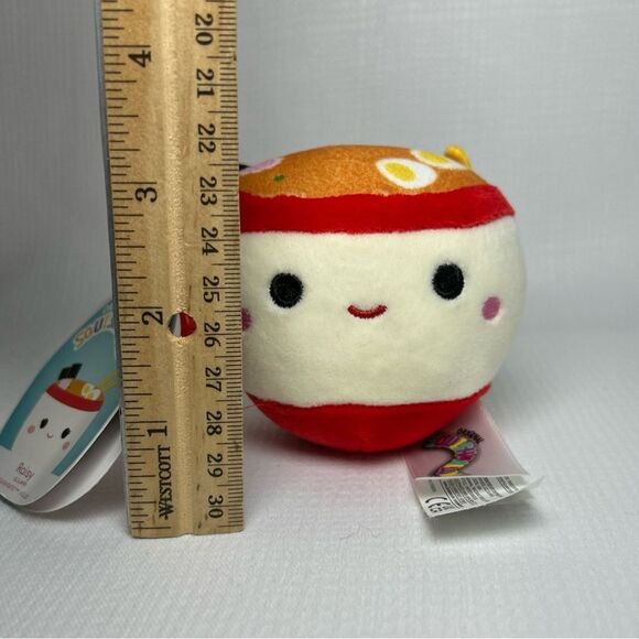 NWT Squishmallows 3.5" Raisy the Ramen Clip-On Keychain - Picture 2 of 5